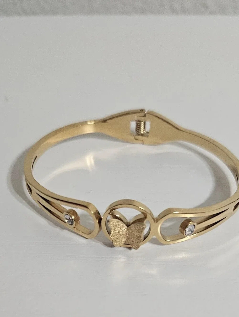 Gold Butterfly Bangle Bracelet - Women Jewelry